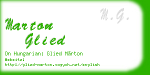 marton glied business card