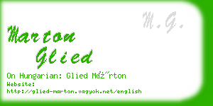 marton glied business card